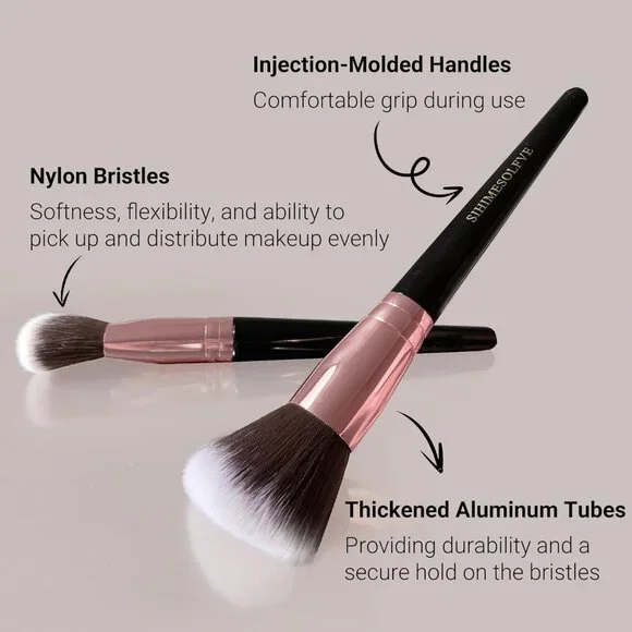 15Pcs Eye And Face Professional Makeup Brush Set